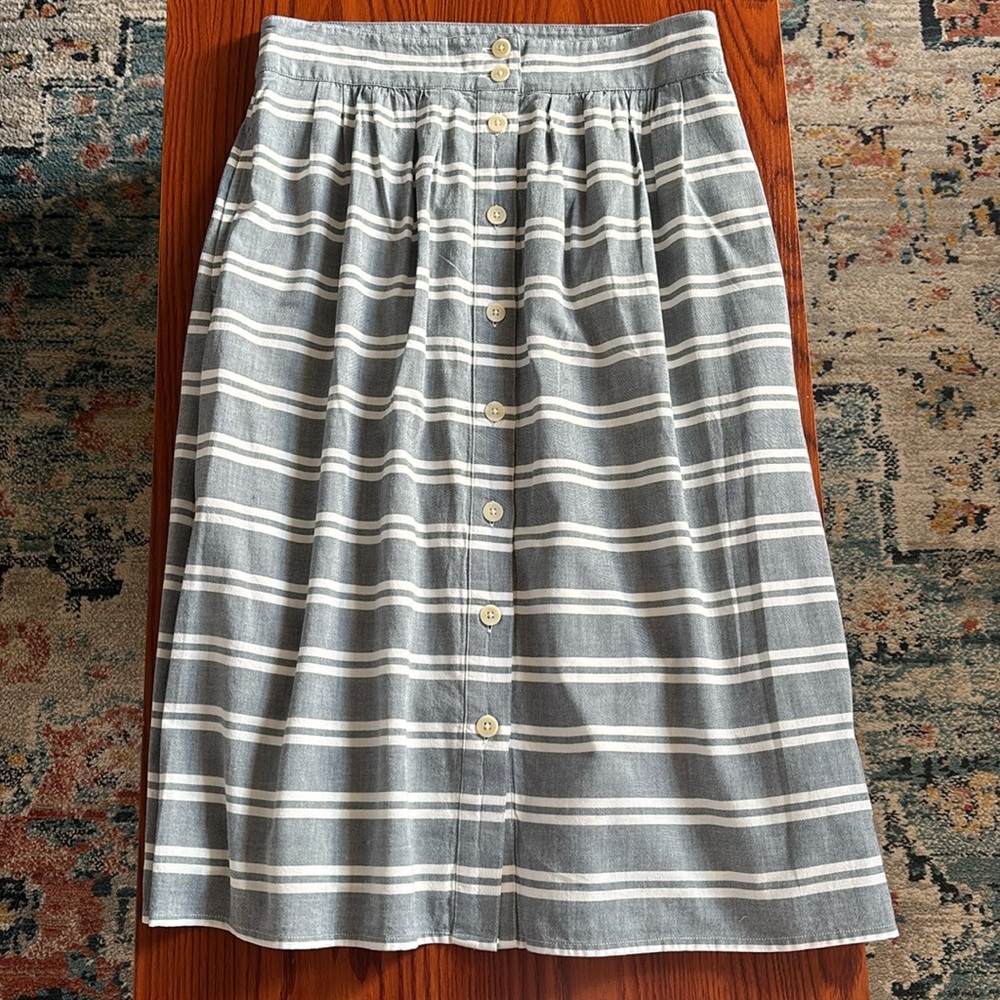 NWT Madewell Button-Front Midi Skirt size 6